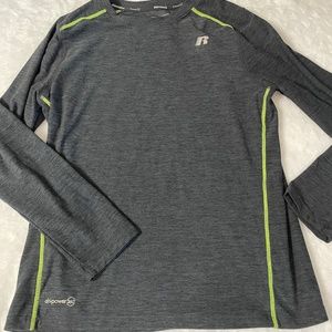 Russell Charcoal gray dri power Youth XL (14-16) long sleeve shirt